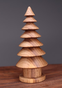 Handmade Polished European Ivory <b>Wooden</b> <b>Christmas</b> <b>Tree</b> New Year Flower Style Hand Turned Art Collectible High Quality Customized - Product Image 1
