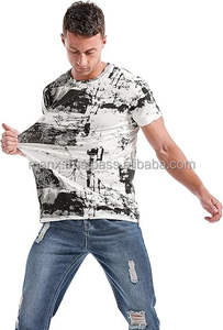 OEM personalizado 100% de alta calidad para hombre Hipster Hiphop Tees-Moda Imprimir Camisetas 95% algodón 5% Spandex 180 a 200 Gsm - Product Image 3