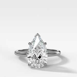 Bagues de fiançailles en diamant 5 carats, taille poire, solitaire unique, moderne, délicate, pour mariage, 1,67 mm, bijoux fins, or massif 14K 18K - Product Image 5