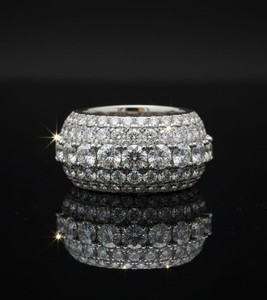 Hip Hop <b>Mens</b> Multi Row Iced Out Bling <b>Ring</b> 925 <b>Silver</b> 10K 14K Gold Finish Bold Statement Fashion <b>Ring</b> Luxury Streetwear Style - Product Image 1