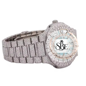 Montre carrée simple de fabrication indienne, mouvement à quartz, boîtier en acier inoxydable, verre saphir, chronographe 41 mm, unisexe - Product Image 3
