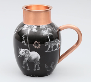 Carafe en cuivre pur de qualité export, pichet traditionnel pour servir l'eau, article décoratif pour la cuisine et la salle à manger, design artisanal - Product Image 1