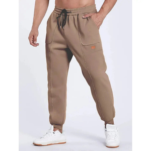 Vêtements décontractés pour hommes, pantalon de survêtement décontracté taille plus, cordon de serrage à la taille, durable et respirant, 100% coton, personnalisable - Product Image 6