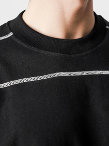 Yingling High Quality 400 Gsm 100% Cotton Knitted <b>T</b>-<b>Shirt</b> Short Sleeve Streetwear Vintage <b>Men's</b> Regular Fit O-Neck Summer Custom - Product Image 6