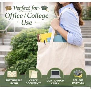 Export Quality Lightweight Cotton Tote <b>Bag</b> For School <b>College</b> Office Storage <b>Bag</b> Available At Best Market Price - Product Image 2