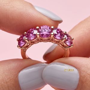 Bague en or massif 10K 14K 18K avec pierre précieuse de laboratoire taille ronde sertie à griffes, style Jedi, pour femme, cadeau de mariage et de Noël, design de créateur - Product Image 4
