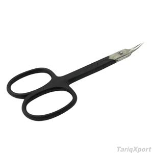 Black Handle Stainless Steel <b>Cuticle</b> Scissors Sharp Blade Beauty <b>Tools</b> For Manicure Adults Round Hole Design Durable - Product Image 6