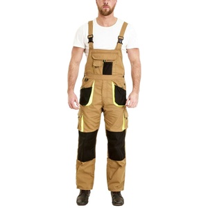 Peto de trabajo para hombre, pantalones de trabajo, babero y tirantes, pantalones con múltiples bolsillos, mono protector, uniformes de seguridad, poliéster - Product Image 5