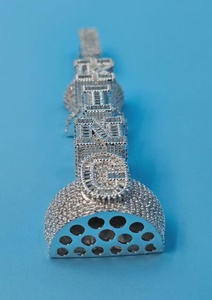 Colgante de pieza de ajedrez VVS Baguette Moissanite King, de plata 925, joyería Hip Hop, completamente engastado, colgante personalizado con letras, colgante de moda - Product Image 6