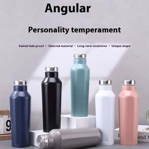 Termos prismáticos con aislamiento de doble pared a prueba de fugas, botella deportiva de acero inoxidable para agua - Product Image 2