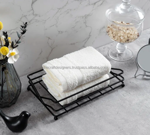 Support de mouchoirs en métal le plus tendance porte-serviettes en métal fini plaqué or panier de serviettes de bonne qualité à bas prix - Product Image 5