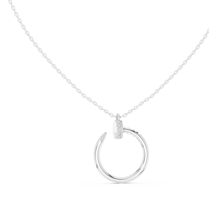 TRNDY LAB GROWN DIAMOND <b>PENDANT</b> SET IN 18KT <b>SOLID</b> WHITE <b>GOLD</b> FOR ENGAGEMENT WEDDING PARTY VALENTINE GIFT EVERYDAY WEAR - Product Image 1