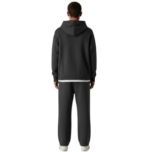 Ensemble sweat à capuche et jogging en maille coupe décontractée pour homme, gris anthracite, en coton, style streetwear décontracté, avec poche kangourou, vêtements de sport tendance - Product Image 6