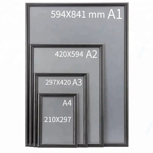 Aluminum Poster <b>Frame</b> Silver <b>Black</b> 8.5 X 11 Customizable Snap <b>Frame</b> Photo for Advertising Poster Holder - Product Image 3