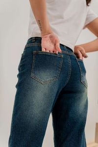 Pantalones Vaqueros Casuales de Cintura Alta y Pierna Ancha para Mujer, Transpirables, en Oferta, a Precio Económico - Product Image 5