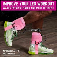 Sangles de cheville ajustables en néoprène pour fitness, protection professionnelle avec double anneau de fermeture, sécurité pour la musculation et la gym