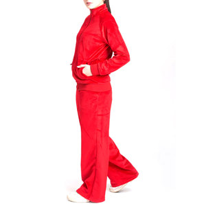 Ensemble de survêtement en velours pour femme avec logo en strass, disponible en plusieurs couleurs, confortable et tendance, comprenant un sweat à capuche assorti - Product Image 2