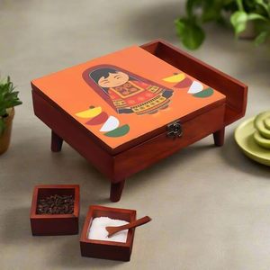 Rustic Handmade Premium Quality Wooden Spice Box Spice <b>Pepper</b> Shakers Eco-Friendly Scratch Resistant Food Grade Dishwasher Safe - Product Image 6