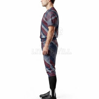 Ensemble complet de vêtements de sport pour équipe : Maillot et pantalon de baseball personnalisés en polyester respirant, entièrement boutonnés, avec design imprimé par sublimation
