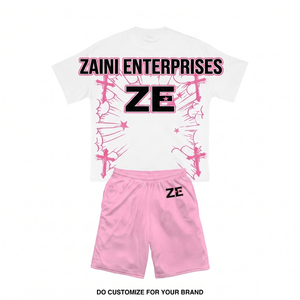 Conjunto de Verano para Hombre ZAINI, Informal, Transpirable, 280 GSM, Tejido de Punto 100% Poliéster, con Logotipo Bordado a Mano en la Parte Delantera - Product Image 2