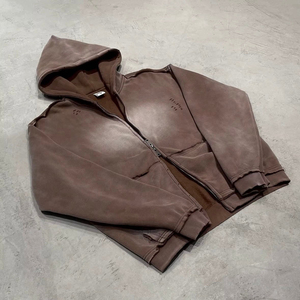 Sudaderas con Capucha para Hombre, Lavado Ácido, de Alta Calidad, Talla Grande, 100% Algodón, Felpa, Unisex, Ropa Urbana, Transpirable, Venta al Por Mayor - Product Image 6