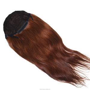 Peluca de cabello natural para mujer, elegante, cabello humano castaño, hebras sedosas, línea de cabello realista, sin desprendimiento, opciones de peinado versátiles - Product Image 3