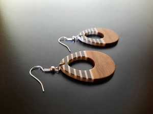 MN EXPORTS Natural Wood Resin Women Handmade Geometric Pendant Dangle <b>Drop</b> Earrings Boho Fashion Jewelry Party Wholesale Gift - Product Image 2