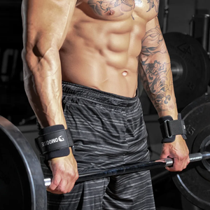 Weight Lifting rubber grip Hooks Non-slip Deadlift wrist Straps palm support <b>Gloves</b> <b>Pull</b> <b>Up</b> gym fitness training session workout - Product Image 1