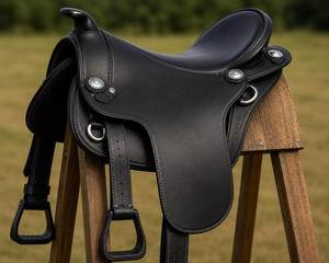 English Dressage Saddle Leather Wood Tree Brass Hardware Black Color Equestrian Item Heavy Duty Leather Horse Saddle For Sale - Product Image 3