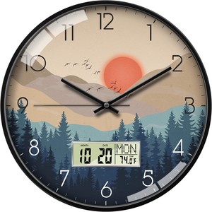Horloge murale industrielle steampunk en bois de noyer artisanal avec engrenages en laiton, diamètre 45 cm |   Vente en gros - Product Image 4