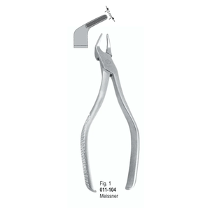 คีมถอนฟันวิทร้า รุ่น Fig. 1 |   ไมส์เนอร์ |   สแตนเลสสตีล |   ได้รับการรับรองมาตรฐาน CE |   รุ่น 011-102 |   ชั้นเรียนที่หนึ่ง - Product Image 1