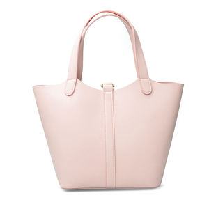 <b>Pink</b> PU Bucket Bag Women Handbag Tote <b>Purse</b> Lightweight Waterproof Shoulder Bag for Daily Shopping Travel - Product Image 1