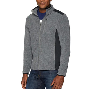 Custom Design High Quality Sherpa Polar Fleece <b>Zip</b> <b>up</b> <b>Jacket</b> Vintage Outdoor Fleece Pullover Multi Pockets Warm Cotton <b>Jacket</b> - Product Image 1