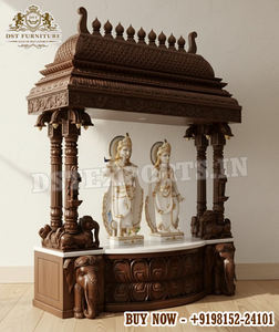 Templo de madera de diseño Dwarkadhish para el hogar, templo hindú antiguo de madera, compre un templo indio para el hogar, fabricado en Australia. - Product Image 2