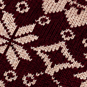 Pull pour homme bordeaux, style Fair Isle nordique, col zippé, jacquard géométrique flocon de neige, tricoté, col montant, poignets côtelés, automne - Product Image 5