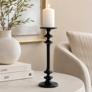 Black <b>Candlestick</b> Holder 14 Inch <b>Tall</b> Durable Home Decoration - Product Image 5