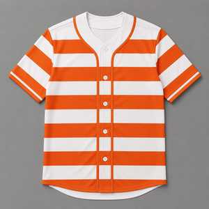 เสื้อเบสบอลแบบกระดุมเต็มตัว เสื้อผ้ากีฬาแบบ unisex ชุดลำลอง น้ำหนักเบา ระบายอากาศได้ดี เสื้อสำหรับฝึกซ้อมกีฬา - Product Image 1
