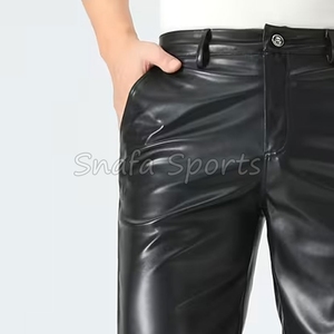2026 New Style Men's Casual Leather <b>Shorts</b> <b>Quick</b> <b>Dry</b> Solid Pattern Leather <b>Shorts</b> for Outdoor Use for Sale In Low Price - Product Image 5