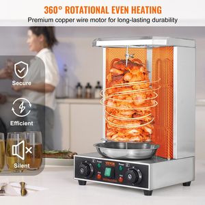 Electric Vertical Broiler Rotisserie <b>Oven</b> 13 Lbs Capacity Shawarma <b>Grill</b> Machine for Home Kitchen for Chicken Shawarma Doner - Product Image 5