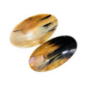 Polished Natural Horn Vintage Eco-Friendly Serving Dishes & <b>Plates</b> Dessert Display Bowls Salad Bowl Set 2 for <b>Party</b> Use - Product Image 2