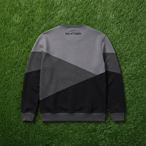 Sudadera de cuello redondo con bloques de color para hombre, estilo casual urbano, jersey de manga larga de forro polar, venta al por mayor personalizada - Product Image 5