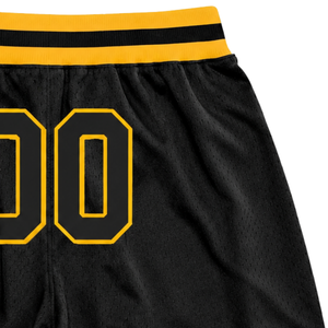 <b>Men</b> <b>Black</b> Yellow Sublimated Mesh Basketball <b>Shorts</b> Breathable Polyester Athletic <b>Shorts</b> Team Match Sportswear - Product Image 4