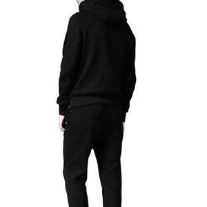 High Quality Plain Cotton/Fleece Men's <b>Tracksuit</b> Custom Logo Jogging Sweatpants And Hoodies Set For Men's - Product Image 2