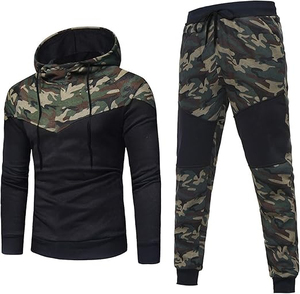 Ensemble de survêtement pour homme, tissu extensible confortable, tenue de sport pour jogging, vêtements de sport confortables pour la salle de sport, survêtements pour homme - Product Image 1