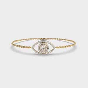 Sparkling Moissanite Diamond Bracelet High Quality 18K Yellow Gold Non-Fade Hip Hop Jewelry for <b>Men</b> and Women - Product Image 1