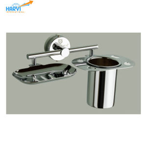 Elegante y Duradero Juego de Jabonera y Vaso de Pared de Material Arion para Baños y Hoteles Modernos y Ecológicos - Product Image 1
