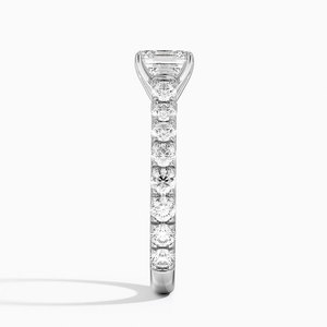 แหวน BOJ รุ่น 0115 ทรง Asscher Cut เงินแท้ 925 ประดับเพชรโมอิสซาไนต์ 2 กะรัต สี D ความสะอาด VVS1 ตัวเรือนแบบหนามเตย ดีไซน์หรูหรา คอลเลคชั่น Luxe Anthology พร้อมใบรับรอง GRA - Product Image 3