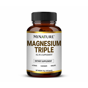 Cápsulas de Suplemento de Salud con Vitaminas de Magnesio Puro al 100% Triple 20% (Glicinato, Citrato, Malato) a un Precio Excepcional en Oferta - Product Image 1