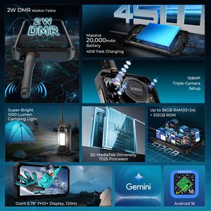 Oukitel WP61 Plus 12+512GB 5G โทรศัพท์มือถือสำหรับกิจกรรมกลางแจ้ง Oukitel ชิปเซ็ต MTK Dimensity 7025 สมาร์ทโฟนหน้าจอ 6.8 นิ้ว แบตเตอรี่ 20000mAh กล้องหลัก 108MP ระบบปฏิบัติการ Android 16 รองรับ NFC - Product Image 6