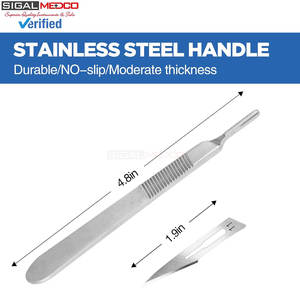 Ensemble de 21 lames de scalpel, 20 stériles # 11 lames chirurgicales, 1 manche, couteaux de découpe multi-usages pour laboratoire, art, artisanat et pratique - Product Image 3